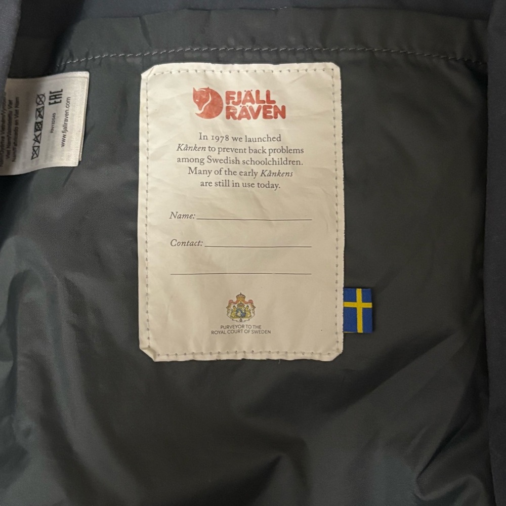 Fjällräven Classic Backpack, Navy Blue, One Size - Picture 3 of 3